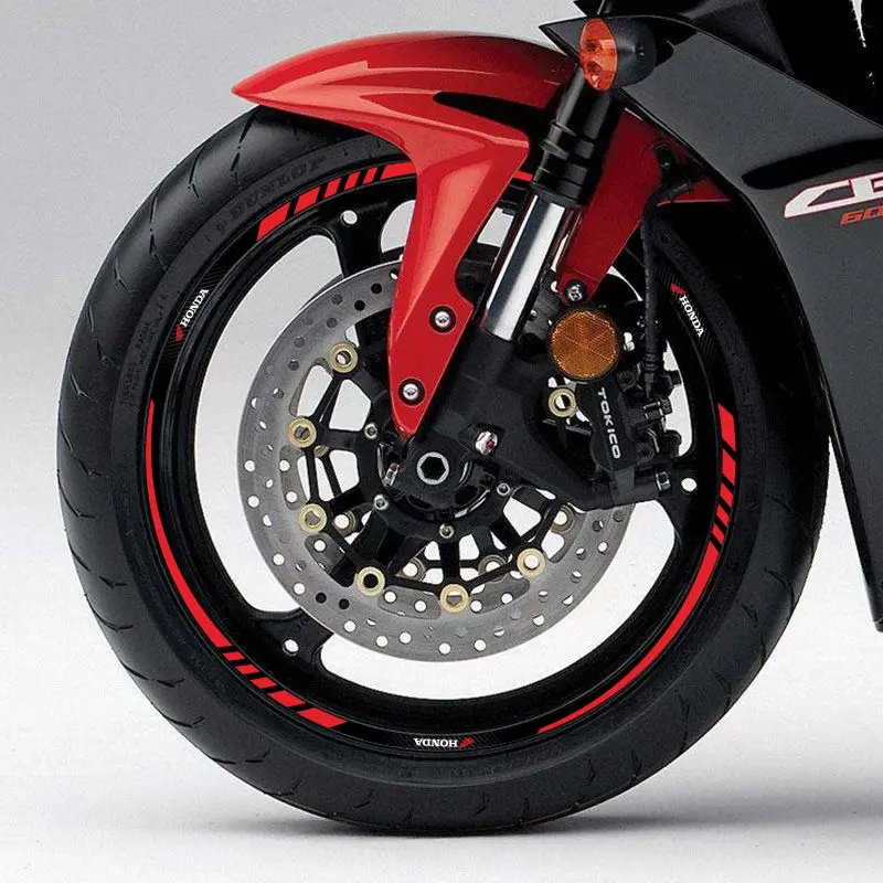 FÜR CBF190TR 300 650 Motorrad Reflektierende Felge Streifen Aufkleber Aufkleber Vorne Hinten Aufkleber Vollen Satz