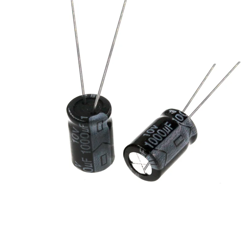 50pcs 1000uF 10V 1000MFD 10Volt 8*12mm Aluminum Electrolytic Capacitor Radial 1000mf10v 1000uf10v 10v1000mf 10v1000uf