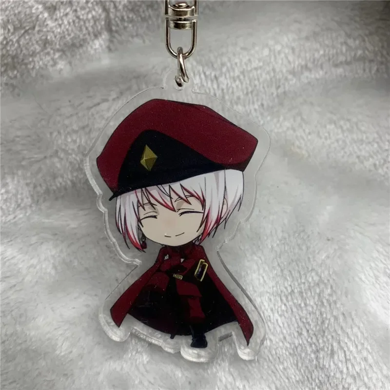 Anime Keychain  Nakajima Atsushi Akutagawa Ryuunosuke Acrylic Keyring Strap Figure Hanging Accessories 6cm