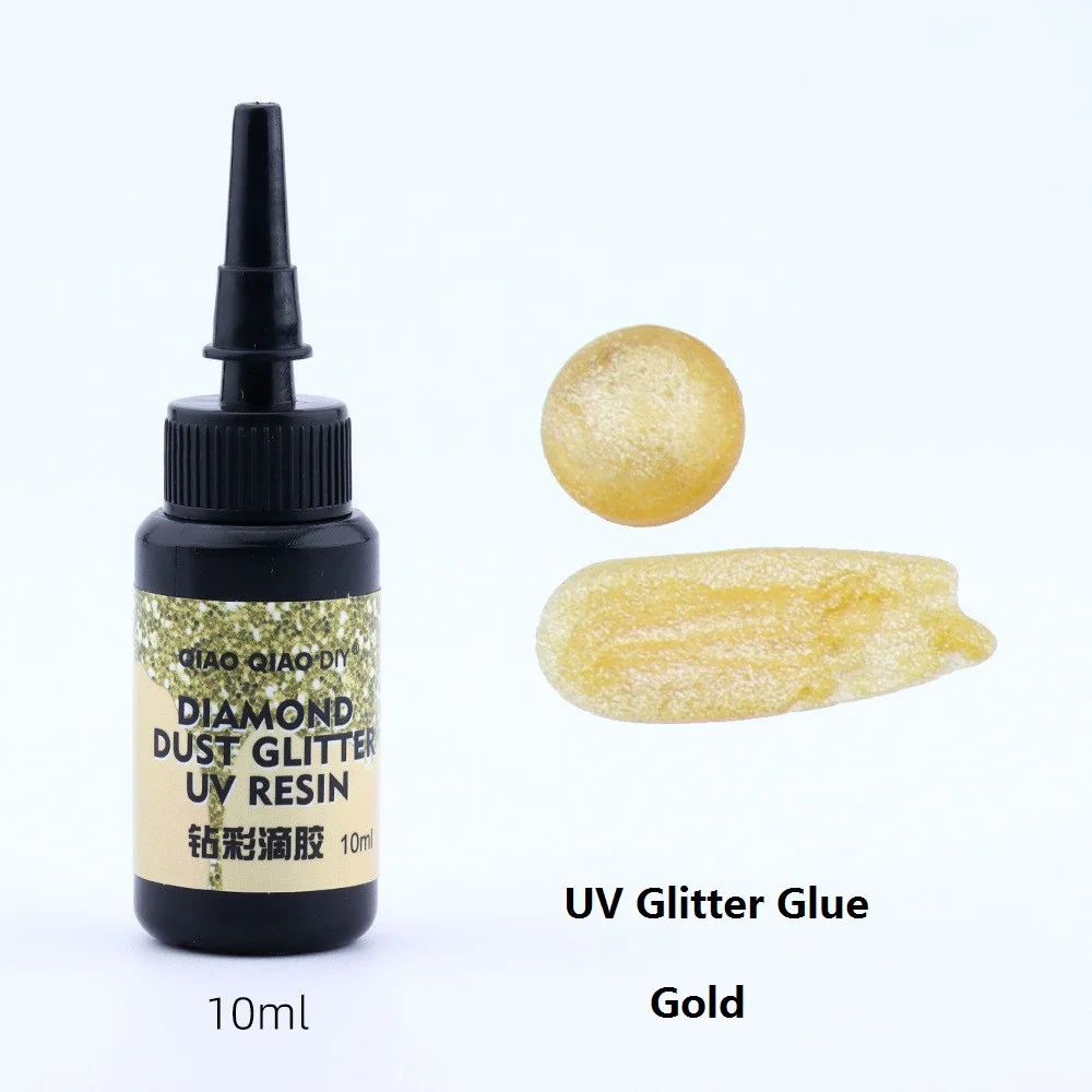 Colored Crystal Glitter Powder Liquid UV Glue DIY Trinkets Pendants Crafts Adhesive Student Handmade DIY Nail Gel Pen Stationery