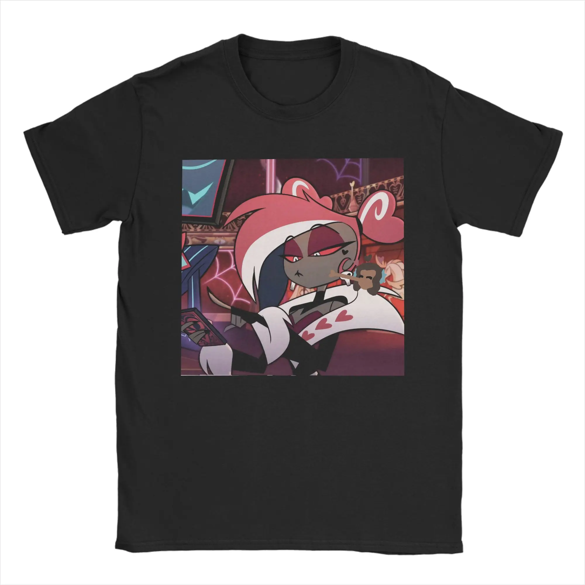 Velvette Hazbining Anime T-Shirt Summer Hipster T Shirts Men 100 Cotton O Neck 4XL 5XL 6XL Top Tees Short Sleeve Streetwear Tops