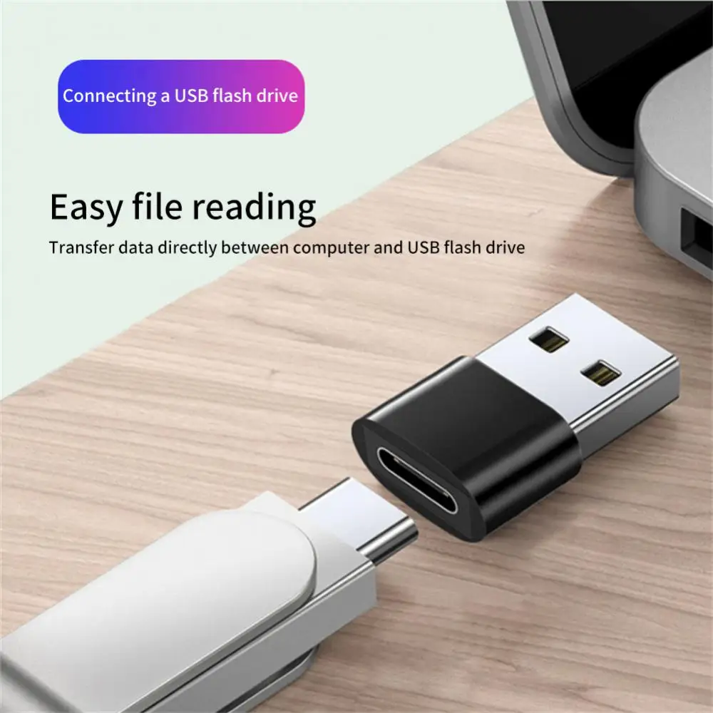 1~7PCS LED USB 3.0 To Type C Adapter OTG To USB C USB-A To Micro USB Type-C Female Connector For POCO Adapters