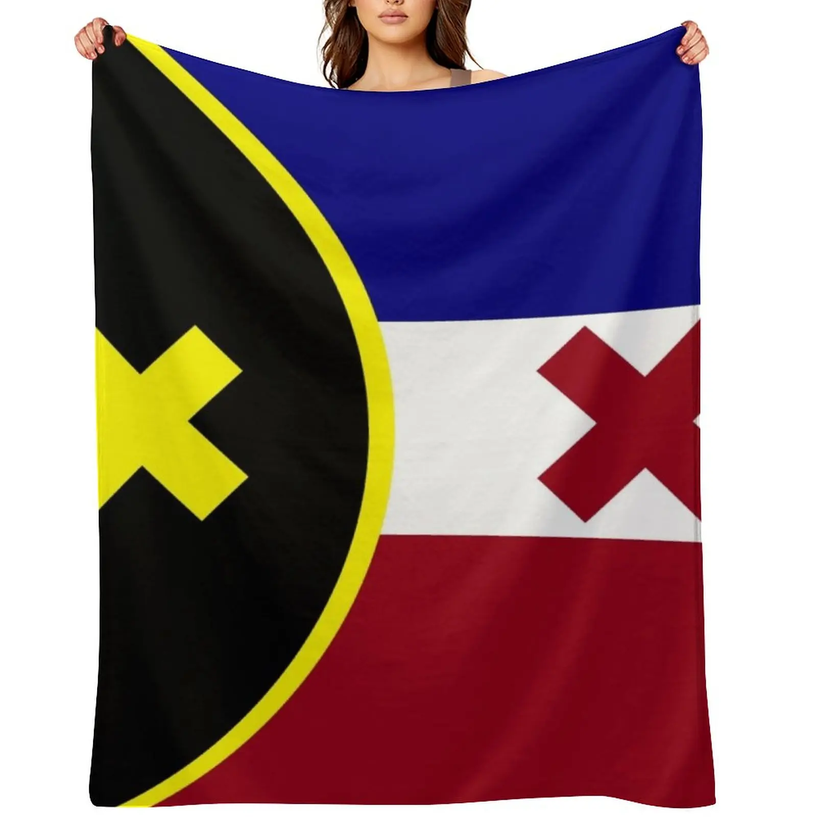 

l'manberg flag Throw Blanket Plaid on the sofa Decoratives warm for winter Luxury Brand Blankets