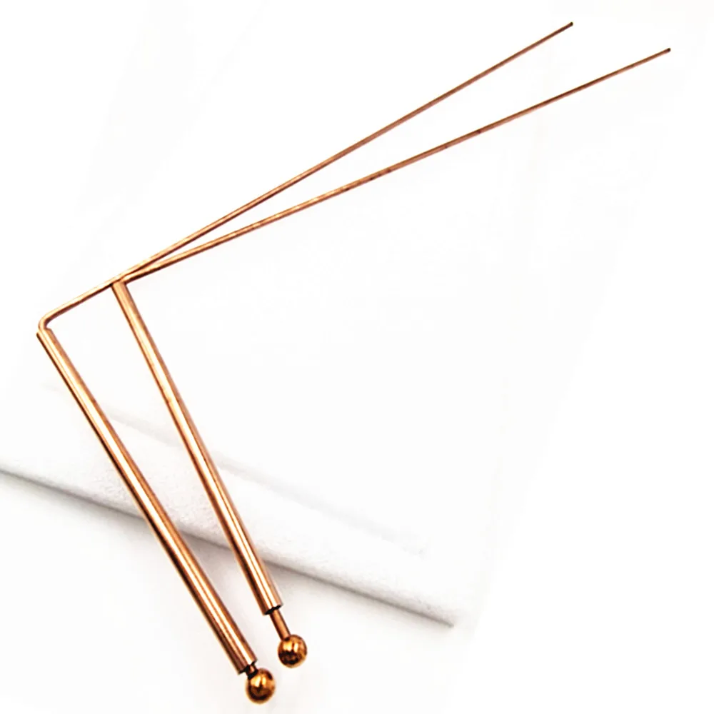 SongLong  99.9% Copper Dowsing Rod - Detect Gold, Water, Ghost Hunting etc - 2pcs Divining Rods