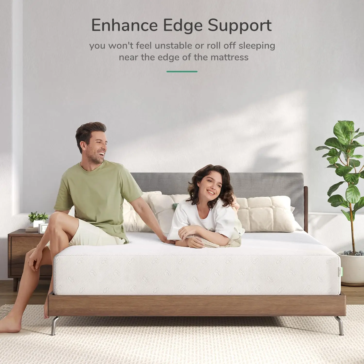 مرتبة إسفنجية الذاكرة بالحجم الكامل/الملكة/الملك، مريحة لتخفيف الضغط، نوم طازج رائع، إزالة غطاء قابل للغسل #4