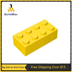 10pcs MOC Compatible Assembles Particles 3001 2x4 For Building Blocks Parts DIY Bricks Bulk Model Educational Tech Parts Toys