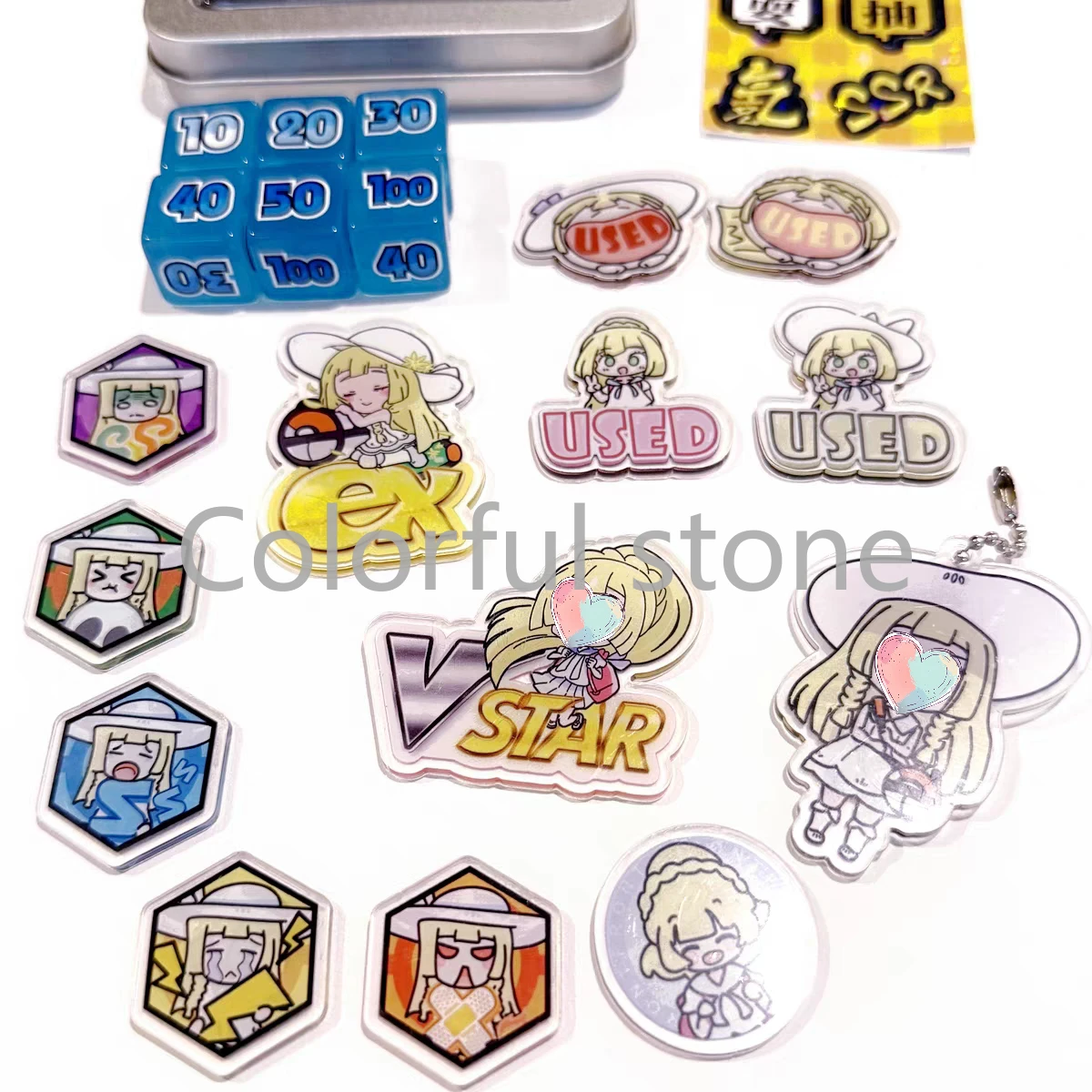 ポケモン-ptcg-ダメージカウンターセット-リーリーテーマ-ダイス-vstar-マーカー-ex-ボードゲームアクセサリー-ポケモンプレイヤーとファン向け