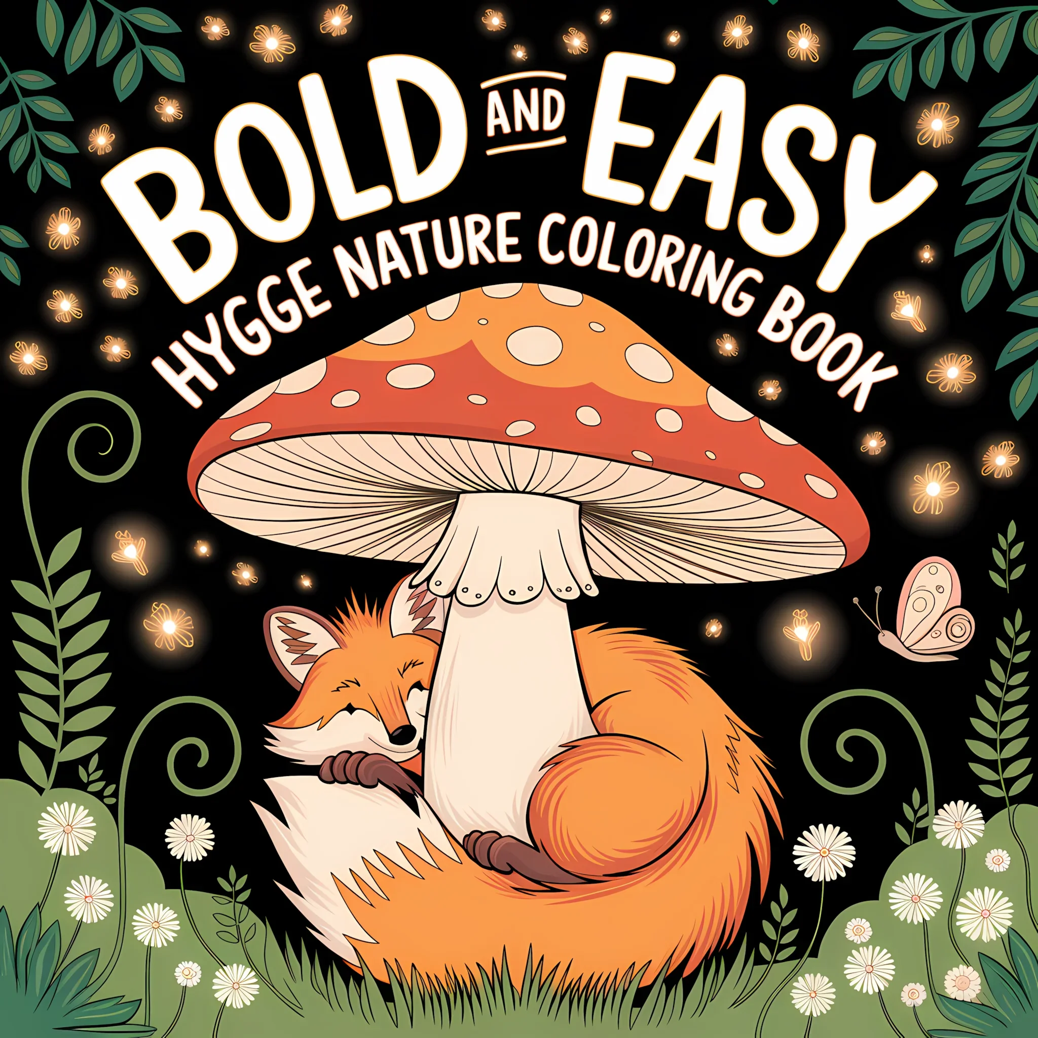 

Книга-раскраска Easy Hygge Nature для взрослых, подарок на день рождения, школьные принадлежности, милая книга для рисования для взрослых