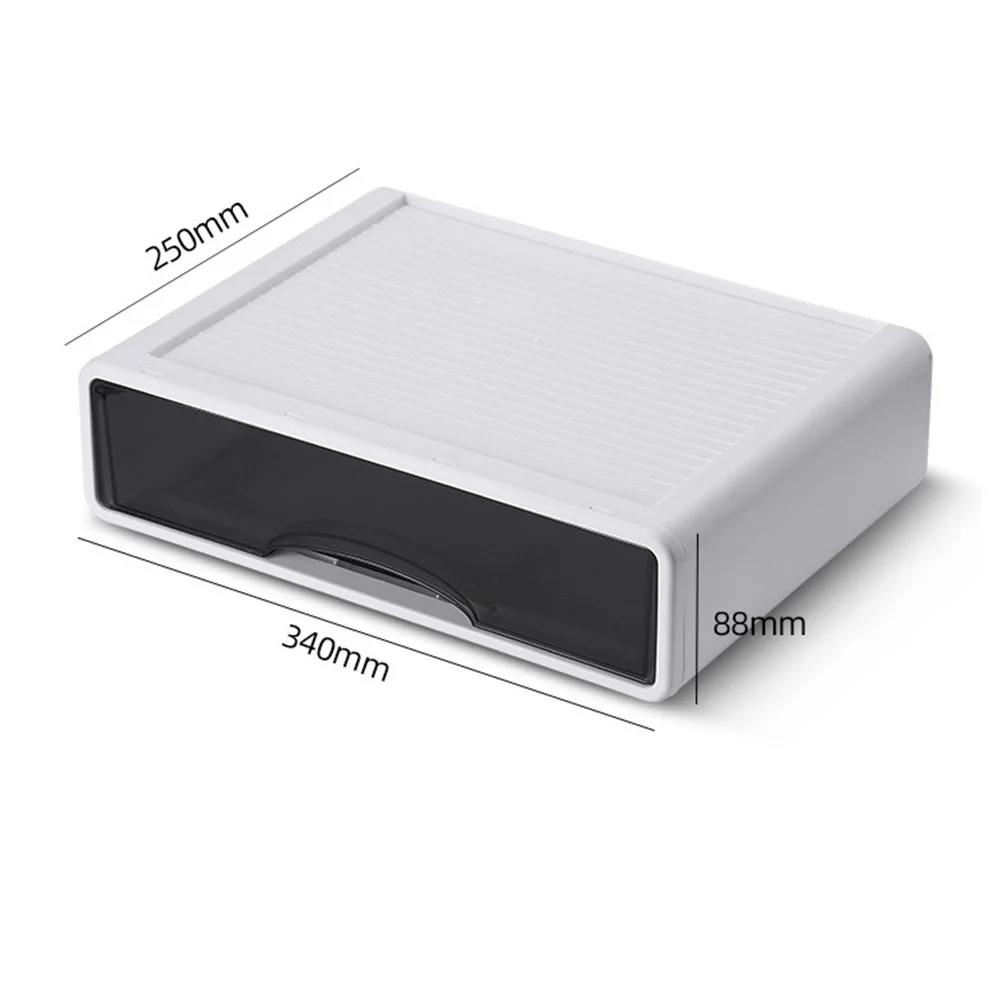 Desktop Storage Box 5-Tier Stackable Drawer Organizer Pp Material For Office Stationery Makeup Sundries Container Desk