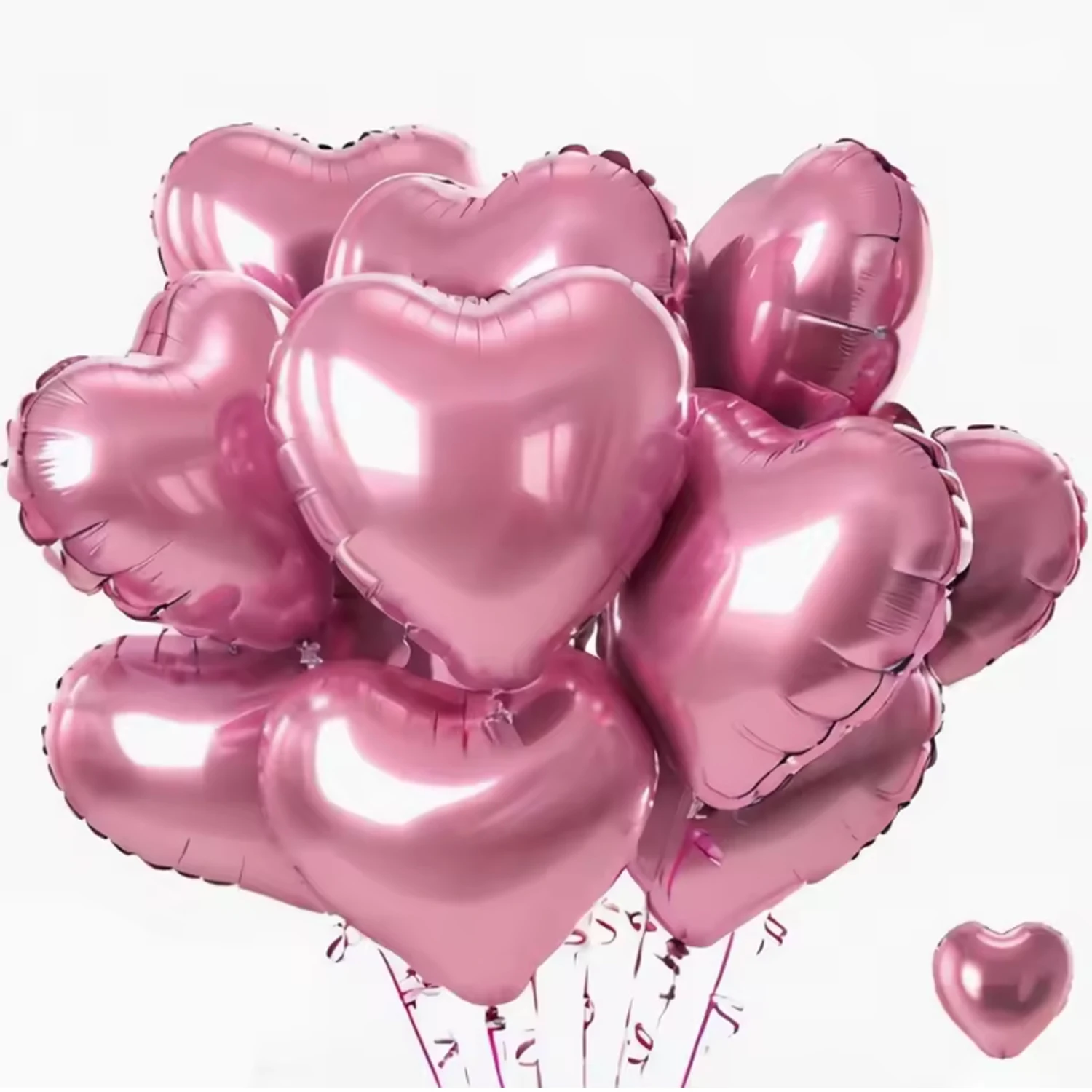5/10Pcs 18 zoll Rosa Liebe Herz Form Folie Ballons Hochzeit Dekoration Geburtstag Party Geschenk Hause Zimmer decor DIY Aluminium Luft Bälle
