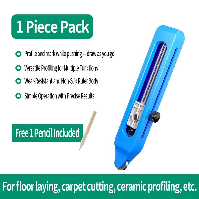 New Profile Scribing Ruler Contour Gauge with Lock Adjustable Locking Precise Woodworking Measuring Gauge Profile Duplicator