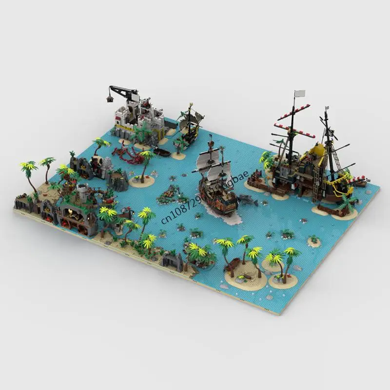 جديد 5794 قطعة القرون الوسطى في نهاية المطاف القراصنة Diorama نموذج عرض DIY الأفكار الإبداعية لعب اطفال التجمع لغز هدية عيد ميلاد MOC-10320 #4