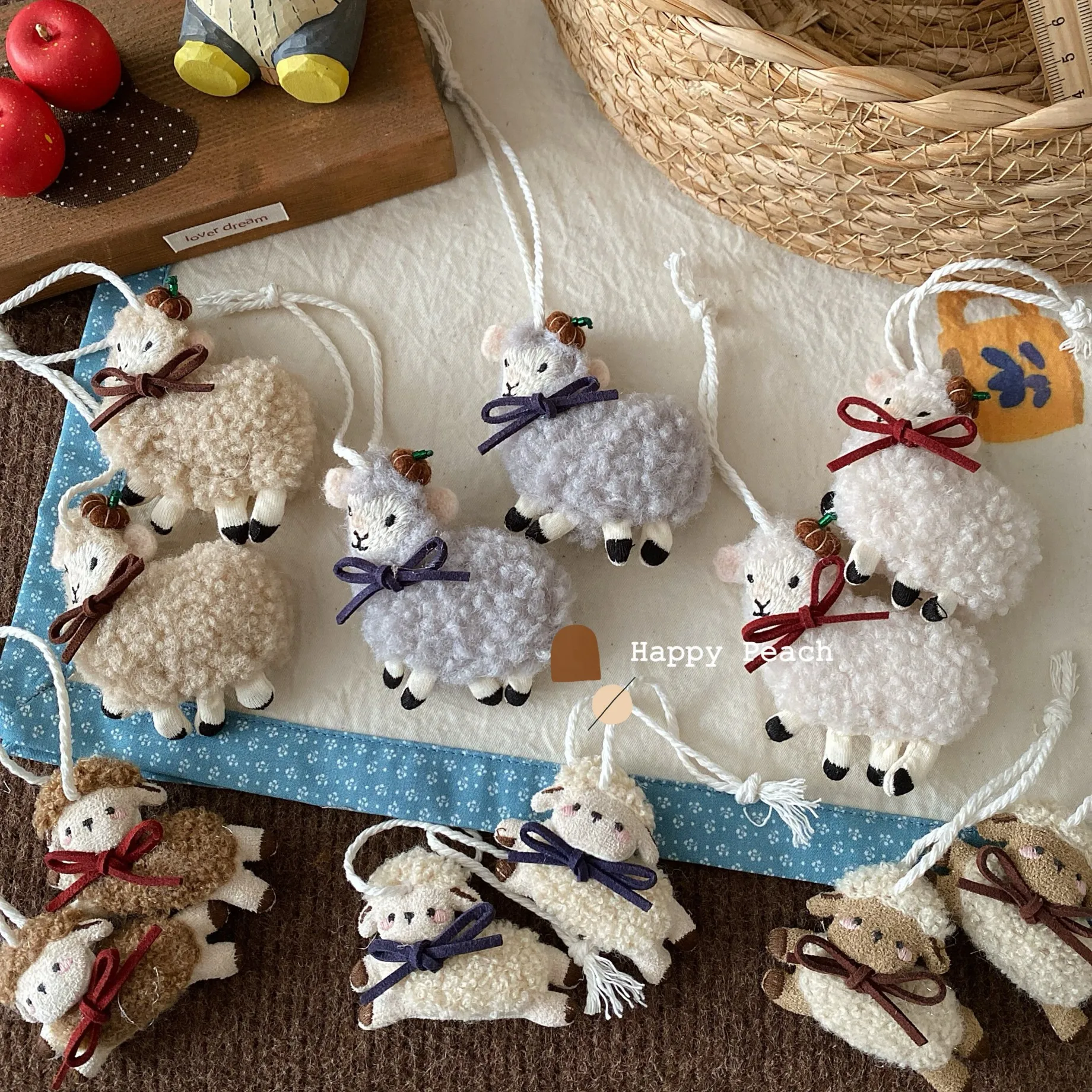 Soft Plush Lamb Cotton Thread Pendant Cartoon Bag-style Pendant Personalized Charm Accessory