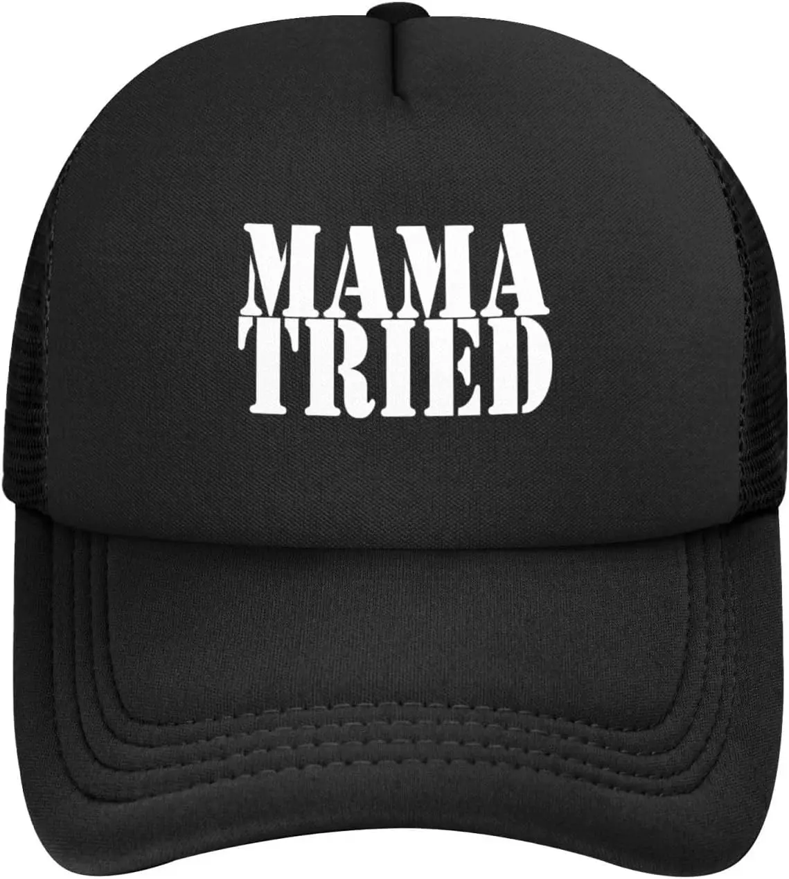 Mama Tried Retro Country Music Mesh Hat Black Trucker Hats Adjustable Outdoor Sports Curved Brim Baseball Cap