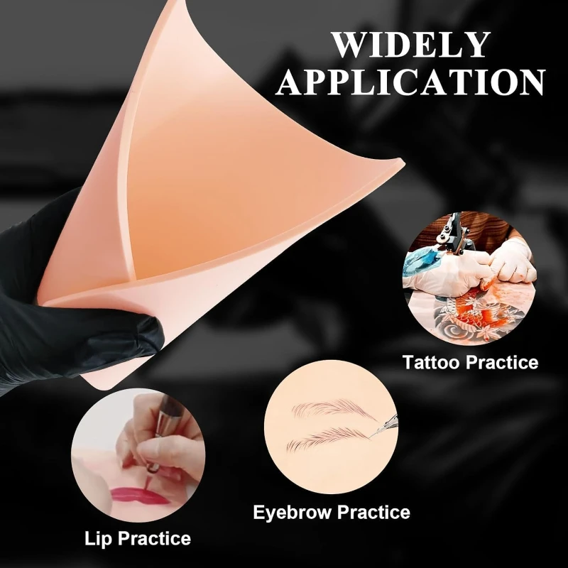 

Многоразовая силиконовая кожа SUANGL 3 мм для татуировок, двусторонняя, для тренировки линирования и шейдинга для начинающих татуировщиков