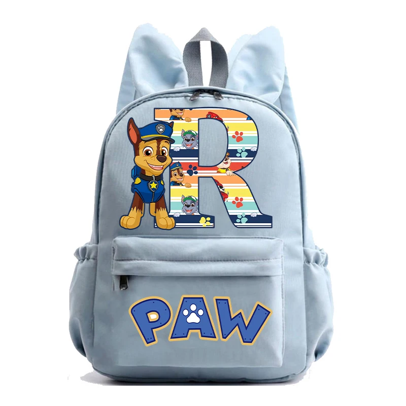 New Paw Patrol School Bag Kawaii bambini zaino Cartoon Letter Printed Schoolbag Cute Kids School Supplies regali di compleanno