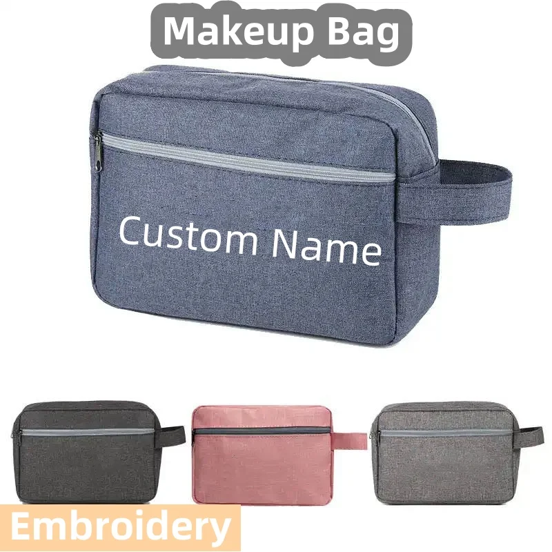 

Personalized Custom Storage Bag Men Travel Gift Toiletry Bag Canvas Cosmetic Pouch Festival Women Toiletries Organizer