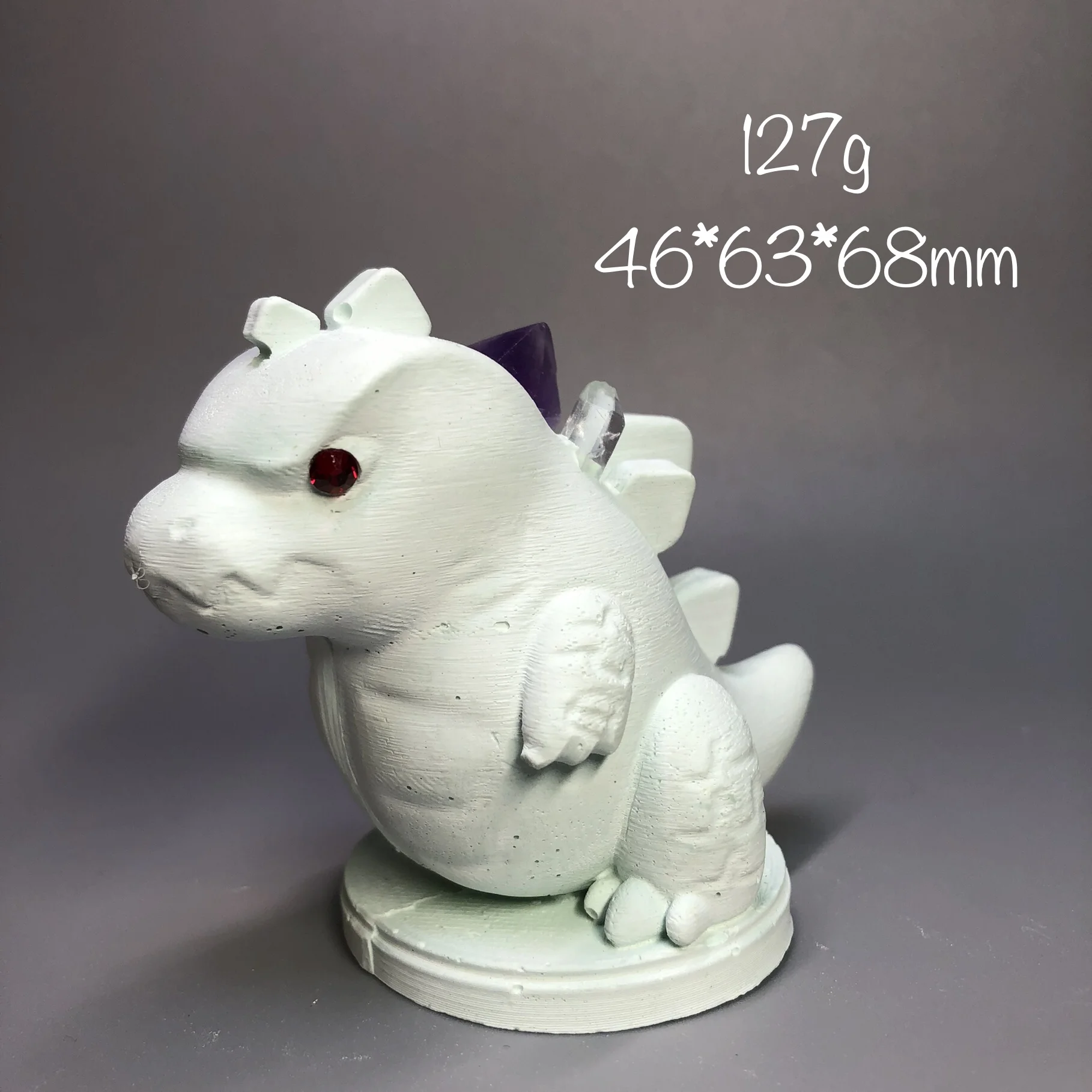 Natural crystal clusters of cute cartoon Godzilla plaster sculpture crafts decorated with polished gifts for Reiki healing