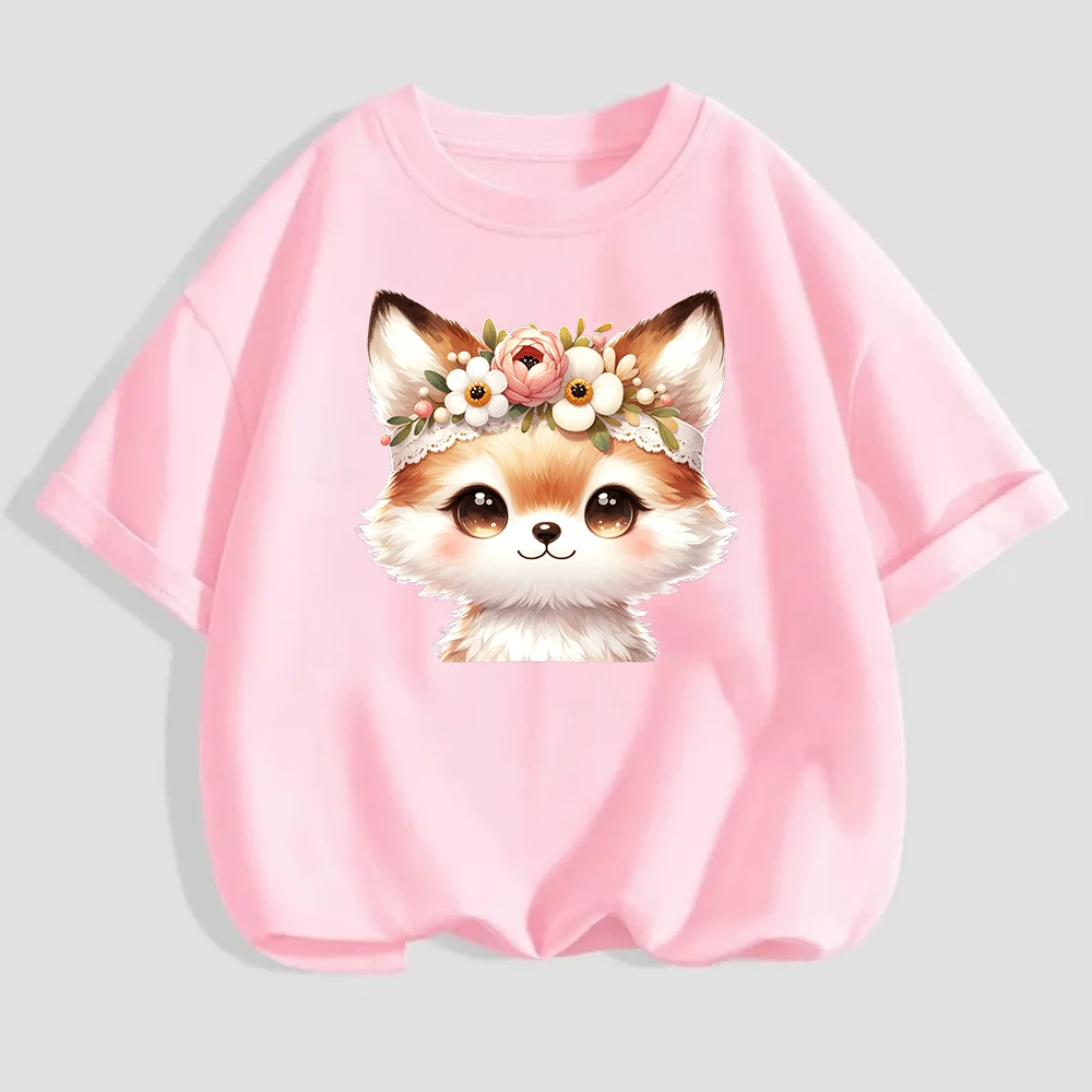 15cm Cute Flower Animal Raccoon Fox Tree Iron On Heat Transfer Sticker For Clothes Pinted Vinyl Thermal Washable T-Shirt Decal