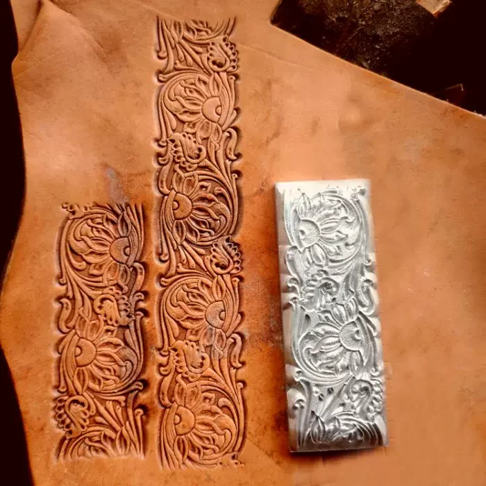 

leather punches tool set deri el aletleri,sunflower pattern belt embossing die for tanned cowhide leather embossing template