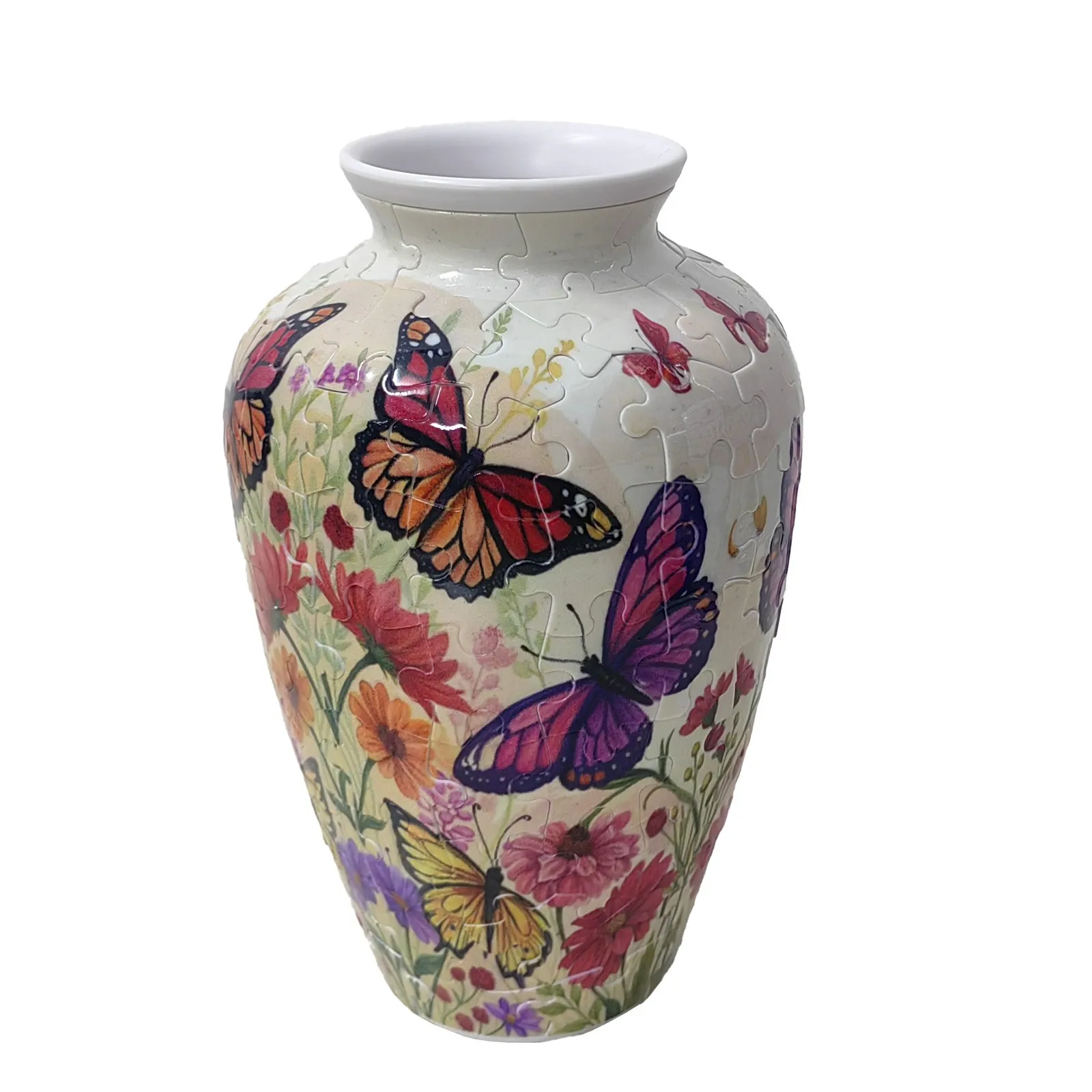 3d Puzzle Vase Plastic Flower Vase Jigsaw Toy Building Block Assembly Bottle Curved Puzzle Pieces Housewarming Decor