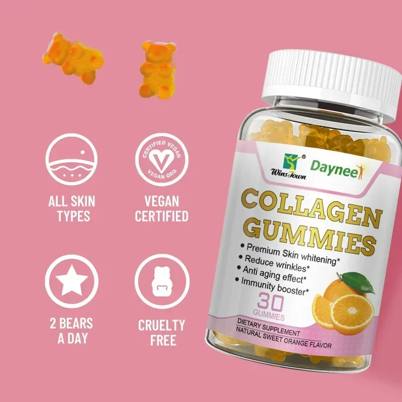 

30 collagen gummies improve skin sagging enhance immunity and beautify the skin