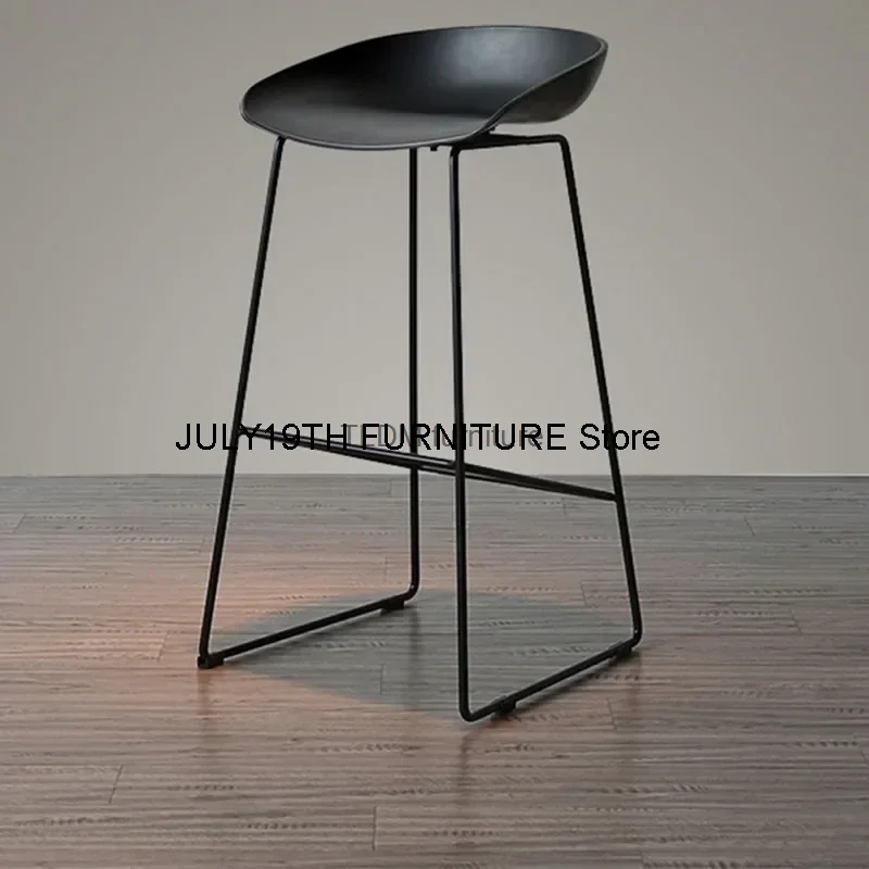 

Dinning Designer Bar Stools Minimalist Height European Reception Bar Stools Barber Plastic Sillas Para Comedor Room Furnitures