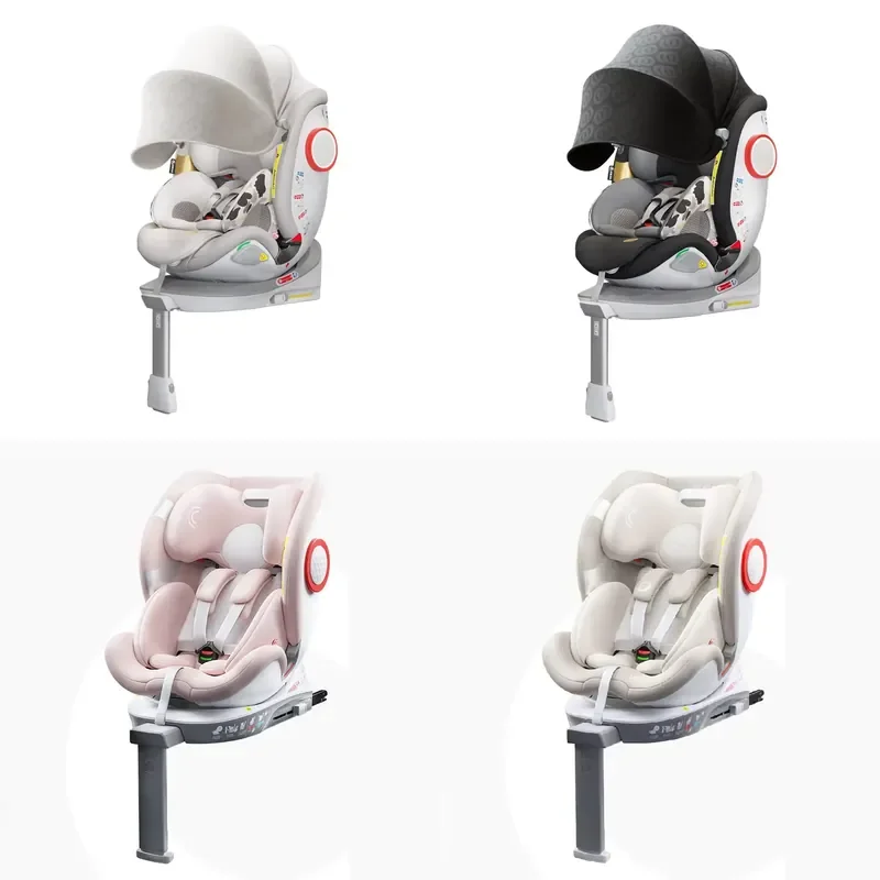 

【CHIMU HOME】 Baby Car Seat for 0-4 Years Ventilated Portable Reclining Seat 9-18 kg Pink Black White