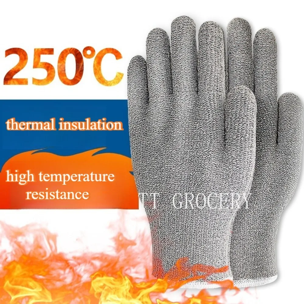 

Heat-Resistant Gloves 100/200°C Flame-Retardant & Insulated for Industrial Protection Microwave BBQ Grilling & Kitchen