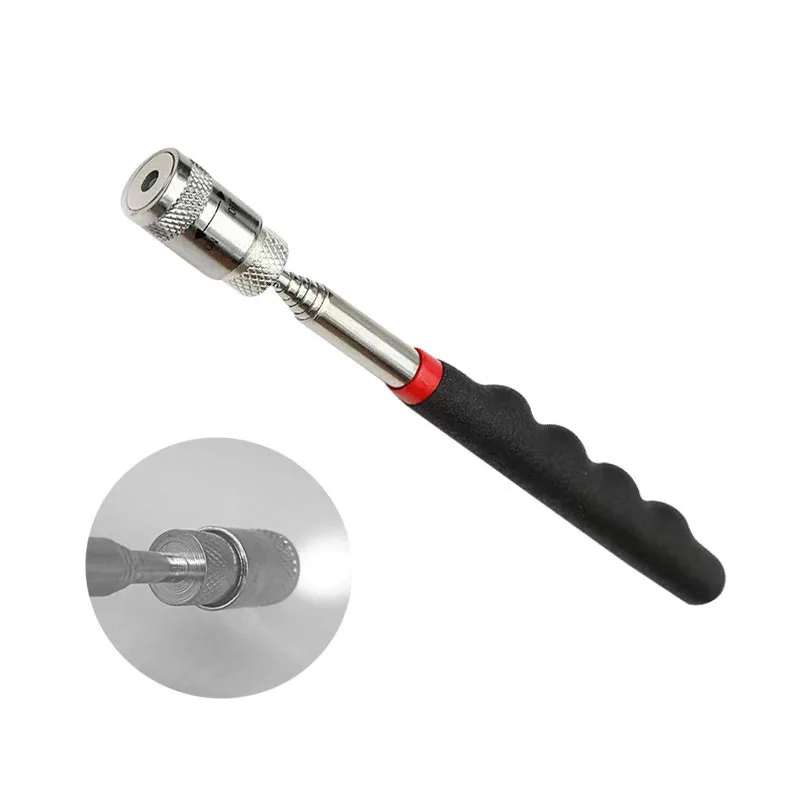 Sewer Dredging Pick-Up Telescopic Belt LED Light Strong Magnet Suction Stick Auto Repair Tool Retractable Suction Stick