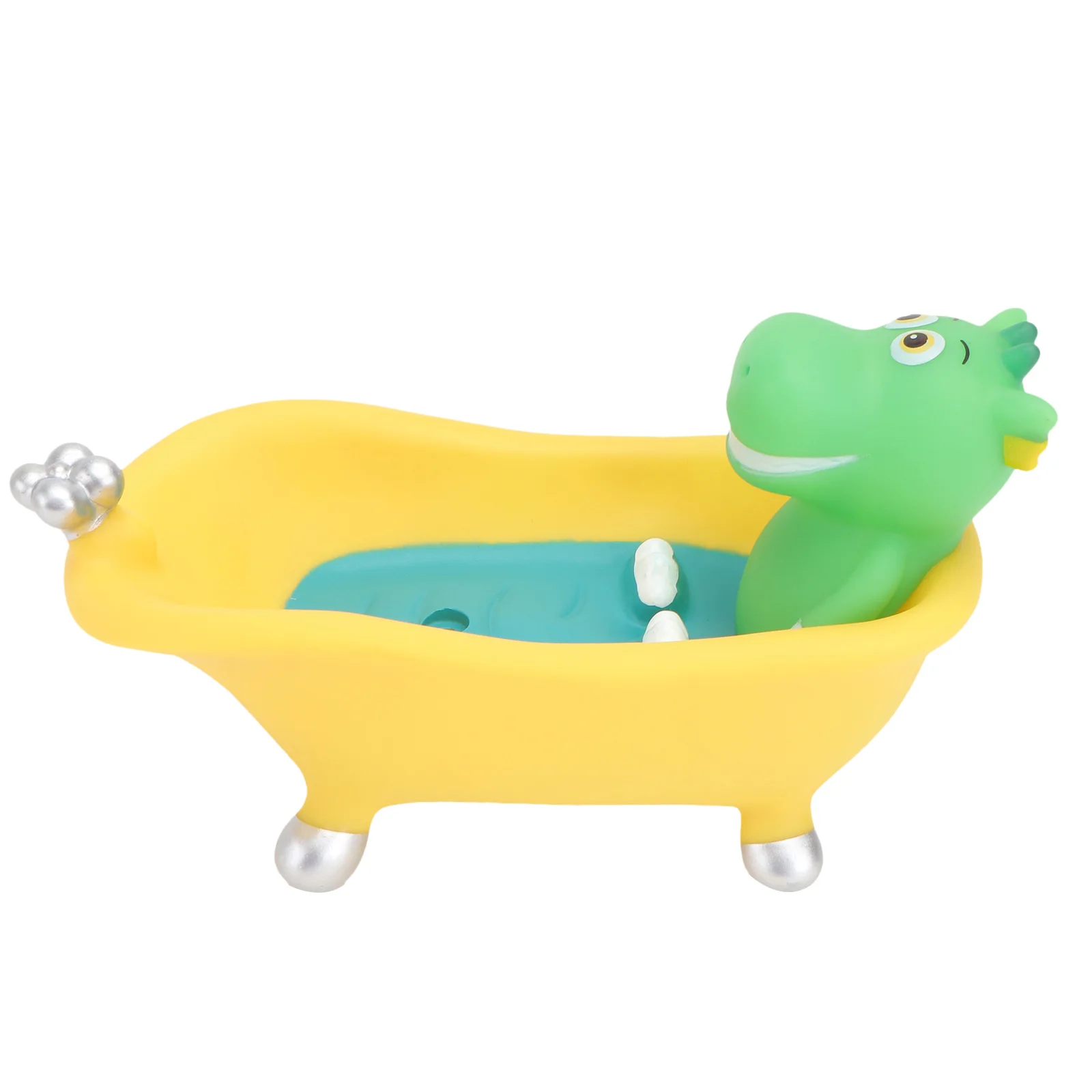 

Cartoon Dinosaur Soap Box Bathroom Case Dish Bathtub Shape Yellow Accessories Drainage Baby
