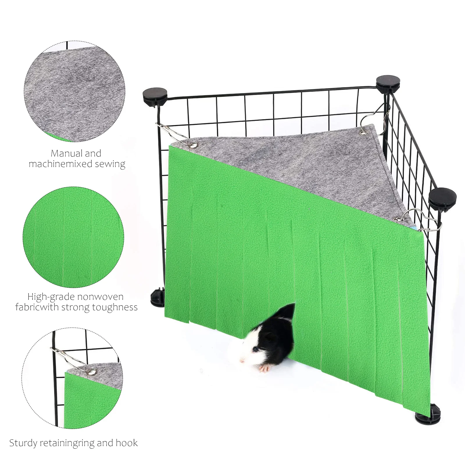 

Hammock Tent Small Animal Hideout Corner Shelter Soft Breathable Easy Install Fun Rest Stress Relief Hamster Hideout