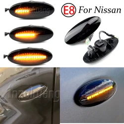 1Pair Car LED Dynamic Side Marker Turn Signal Light For Nissan Qashqai J10 X-trail T31 Cube Juke Leaf Micra K13 Note E11 NV200