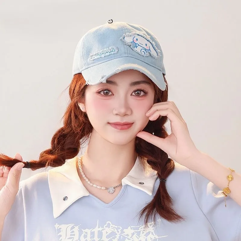 

Miniso Hot Selling Item Sanrio Genuine The Cowboy Hat Cute Cartoon Leisure Versatile Sunshade Kuromi Cinnamoroll My Melody Gift