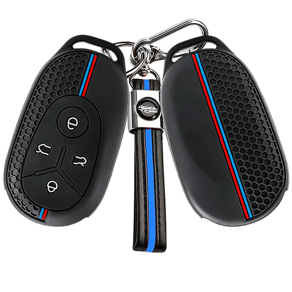 Silicone Car Remote Key Case Cover Protect Shell Fob For Geely EX2 GEOME Galaxy 2025 Light Star Wishes Exploration Youth Version
