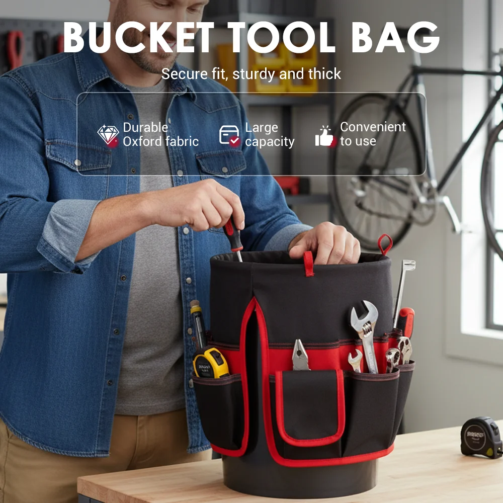 

Сумка-органайзер для инструментов из ткани Оксфорд с карманами для садовых и электромонтажных работ