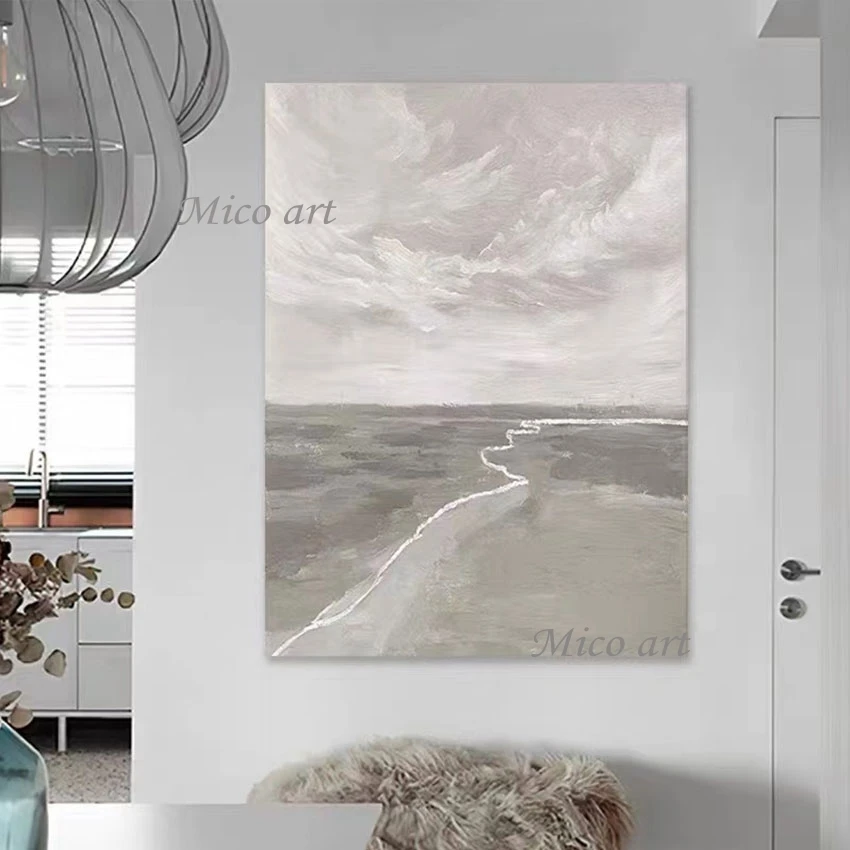 

Quality Abstract Art Seaside Landscape Picture Canvas Poster Frameless Modern Acrylic Living Room Decor Painting Wall Mural