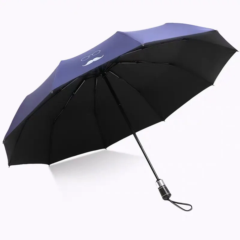 

Wind Resistant Folding Automatic Umbrella Rain Women Auto Luxury Big Windproof Umbrellas Rain For Men Black Coating 10K Parasol