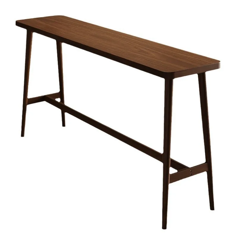 Nordic solid wood home bar table, homestay home balcony window table, living room sofa partition ash wood tall table