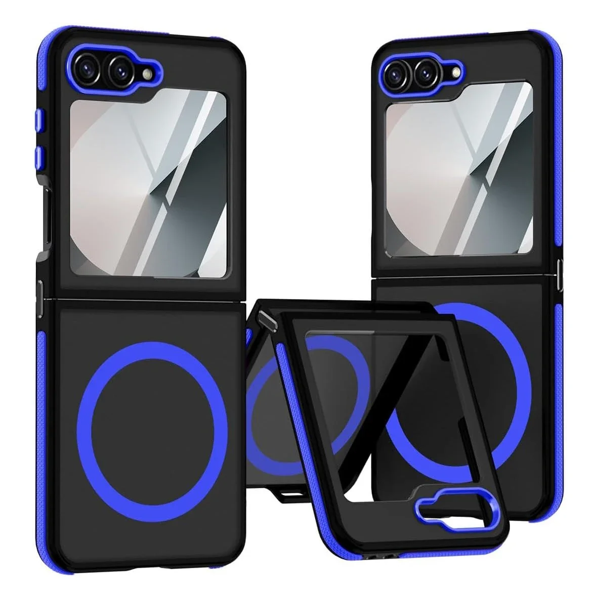Business Matte for Magsafe Case for Samsung Galaxy Z Flip 7 6 5 ZFlip Flip6 Wireless Charging PC TPU Armor ZFlip7 ZFlip6 Cover