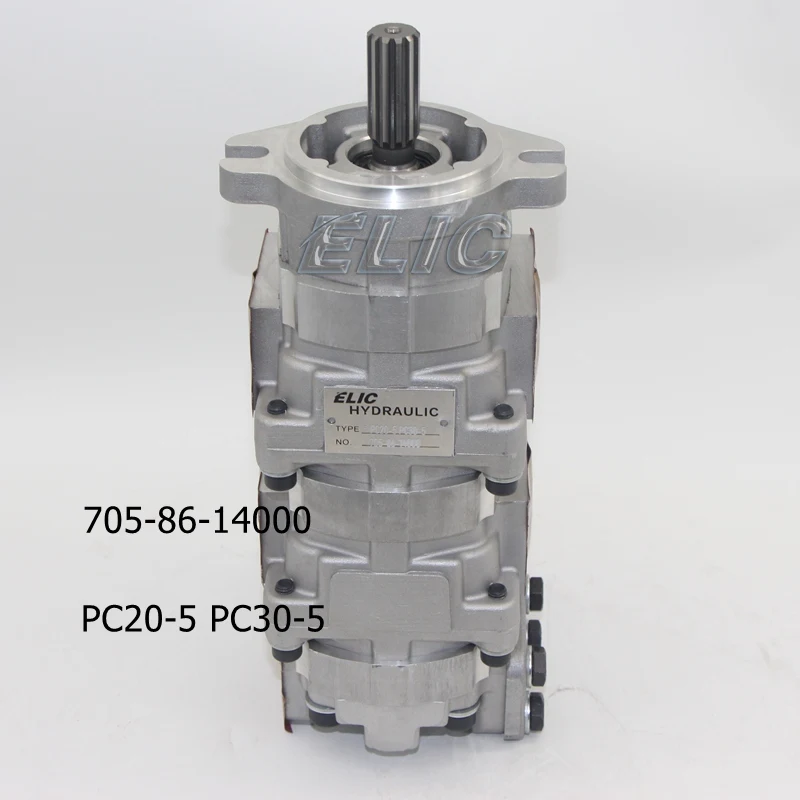 

Гидравлический насос-пилот Elic 12T 705-86-14000 (тройной шестеренчатый) для экскаваторов Komatsu PC20-5, PC30-5 (аналог)
