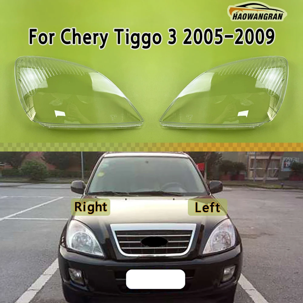 

Front Headlamp Cover Transparent Lampshade Plexiglass Replace Original Lens For Chery Tiggo 3 2005 2006 2007 2008 2009