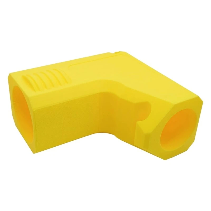 A25I-Table Saw Dust Collection Adapter Clog-Free With Hook Dust Collector Adapter Slide-On Textured Grip Yellow