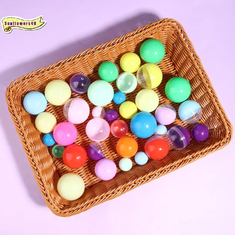 50PCS 60-75MM Empty Plastic Capsule Balls Paintball Storage DIY Toy Container for Birthday Event Party