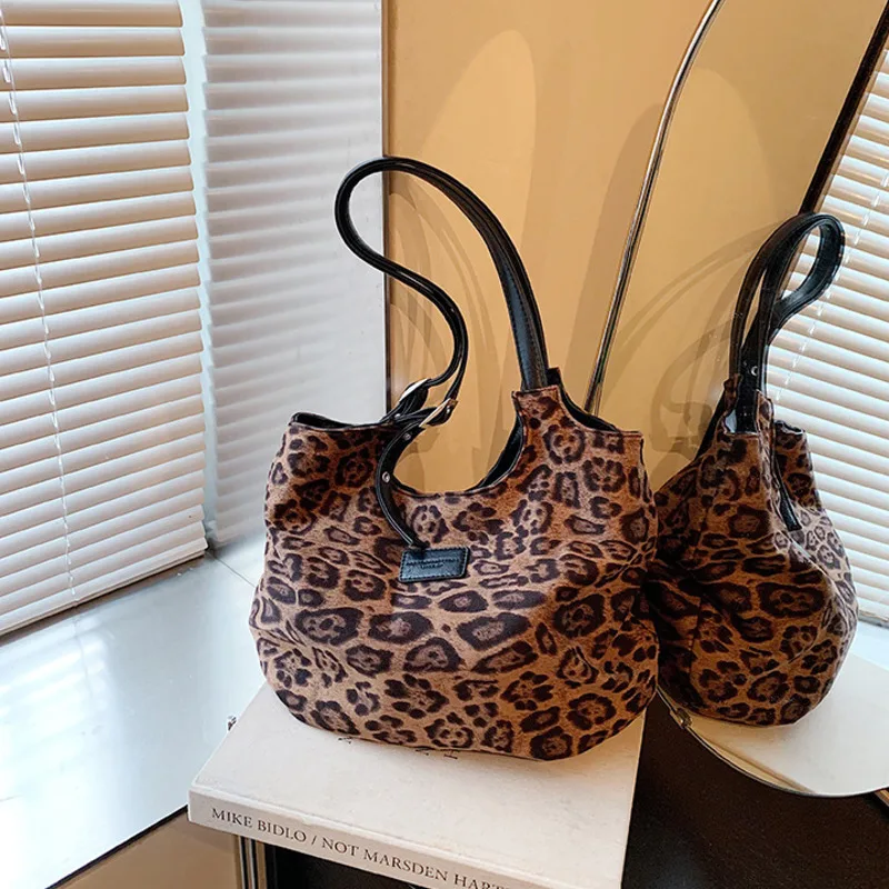 Leopard Design 2024 New Fashion Large Capacity Crossbody Bags For Women Travel Handbag Lady Shopping Commuting Shoulder Tote Bag