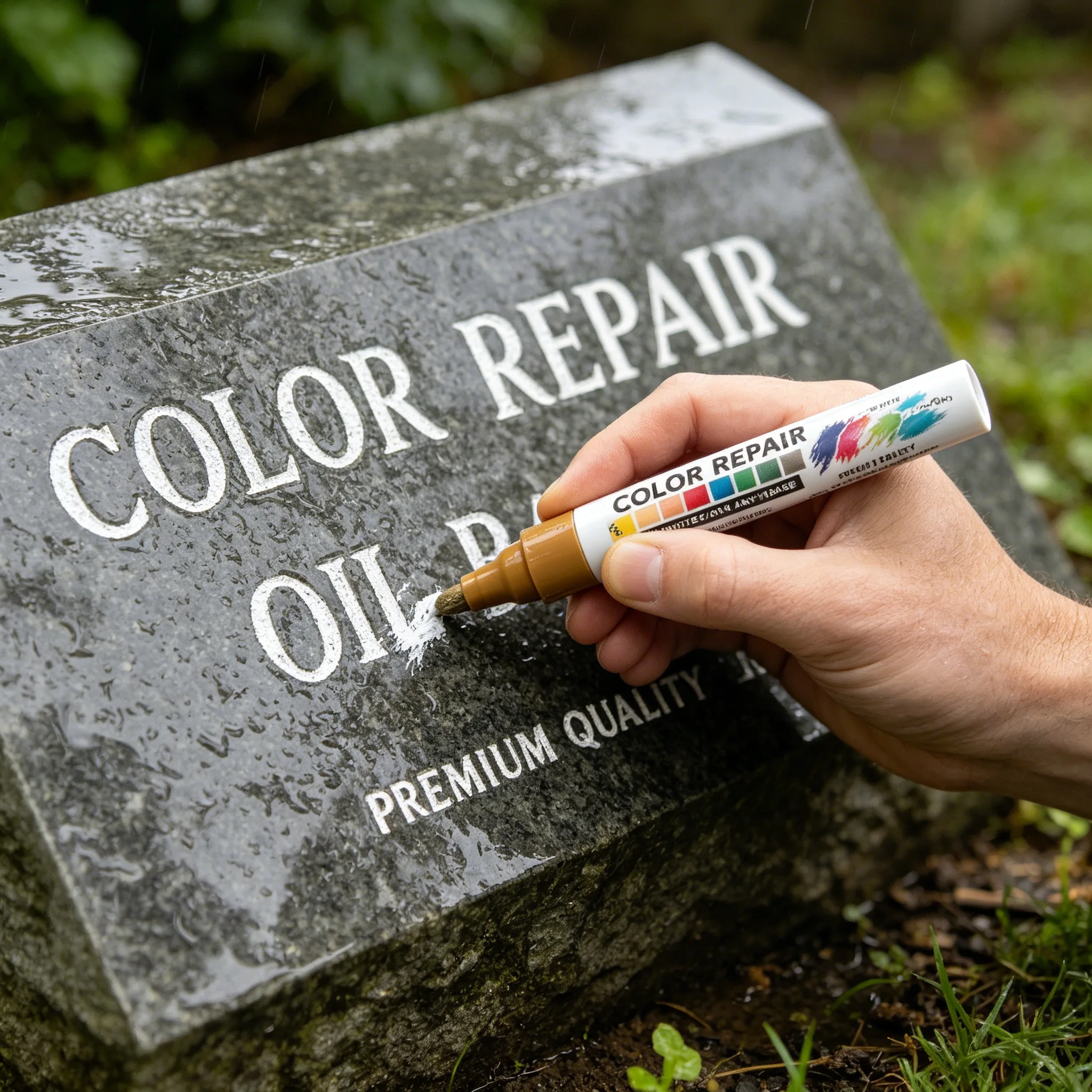 

Worn Grave Inscription Repair Paint Marker Weatherproof Permanent Waterproof Ink For Tombstone Stone Restoration BHL1005