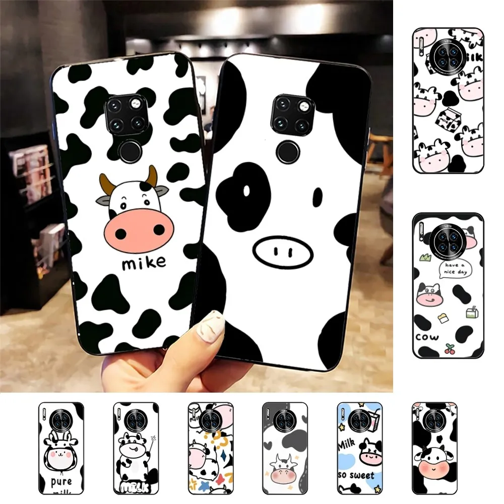 Cartoon Cute Cow Spots Phone Case For Huawei Mate 10 20 30 40 50 lite pro Nova 3 3i 5 6 SE 7 pro 7SE