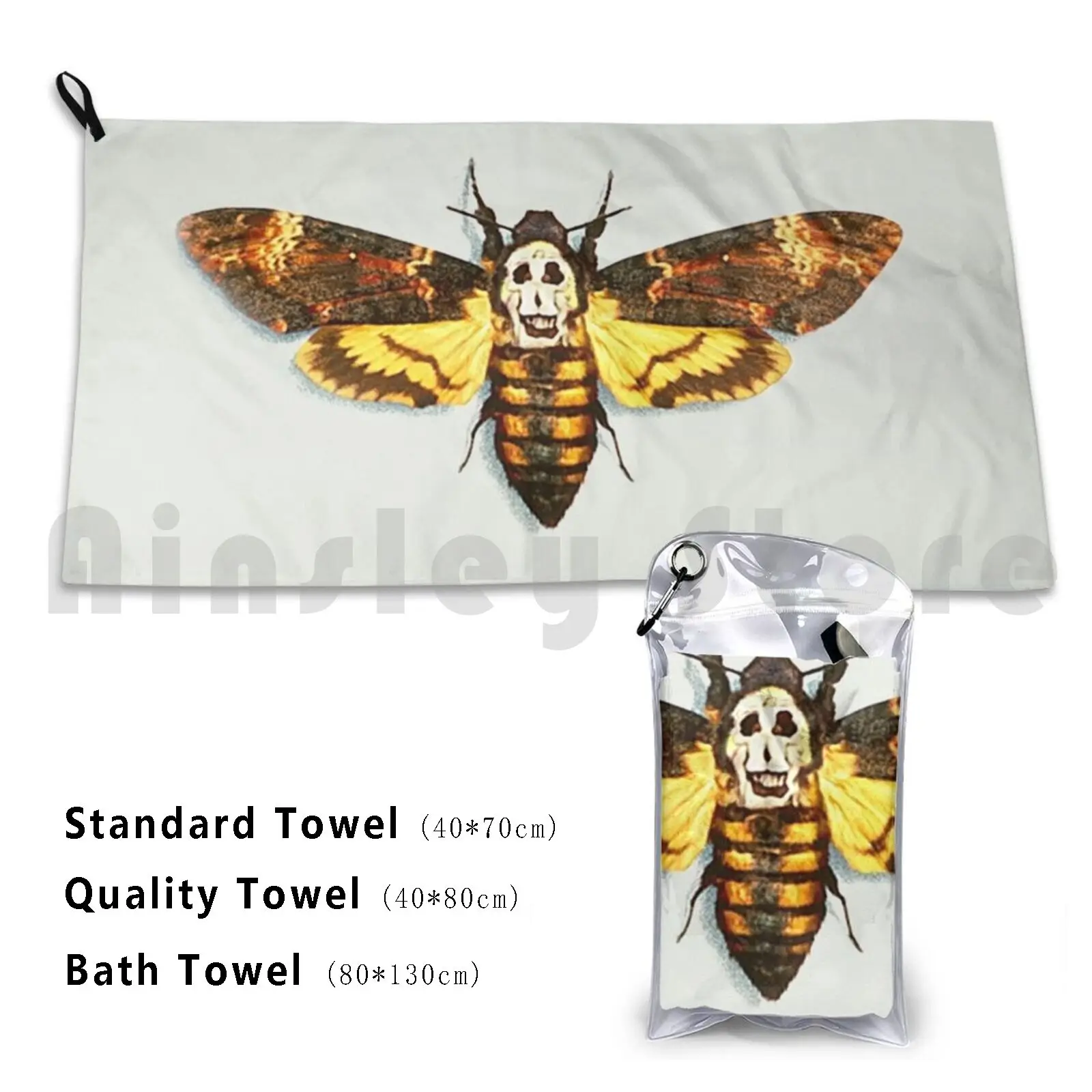 The Silence Of The Lambs Moth Bath Towel Beach Cushion Moth Jodi Foster Movie Silence Lambs Hanibal Lecter Classic