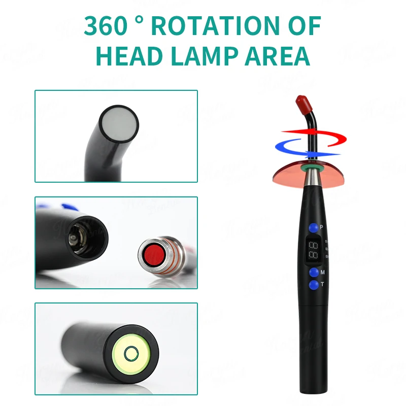 Dental Wireless LED Curing Light Curable Resin Oral Hygiene Cordless Device Led Dental Photopolymerizer Lamp