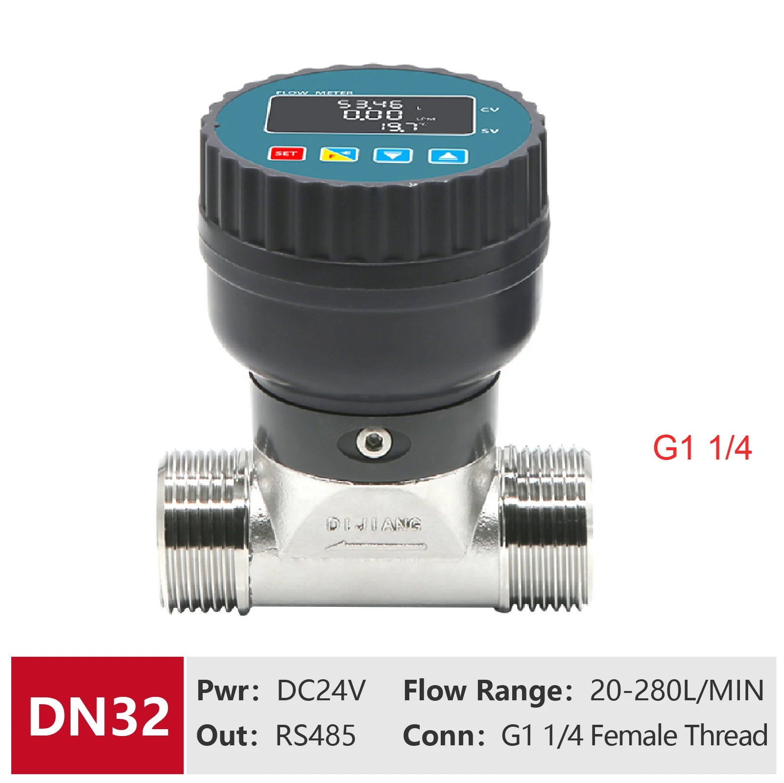 Flow Meter 5-1100L/MIN Stainless Steel G1 G2 G3/4 G1/2 Sensor for Sewage Pipe Irrigation Liquid Measurement
